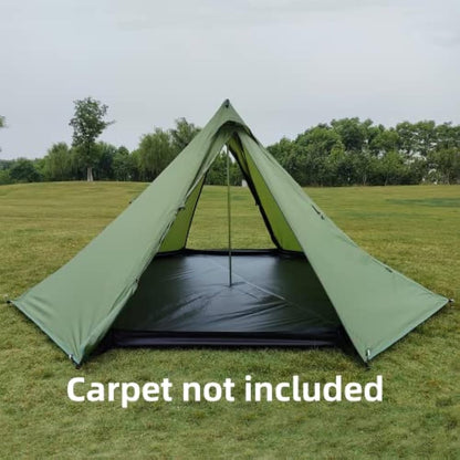 Longeek 4 Person Teepee Tent Camping Hiking Heated Shelter HUT Chimney hot Tipi Easy Set Up