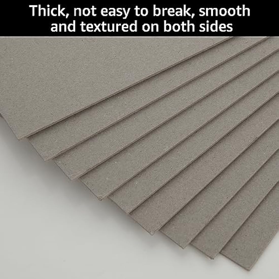 SHUESS A4 Greyboard 100 Sheets - 1500 Micron A4 (29.7 X 21 cm) Mount Board - Double-Side Grey Board - Thick Cardboard for Model Making, Thick 1.5 MM
