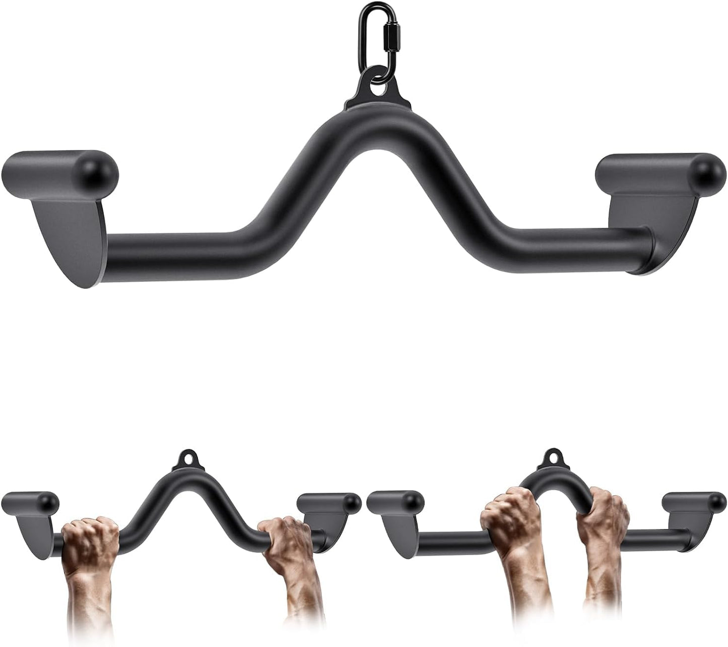SELEWARE 20" Multi-Grip LAT Pull Down Bar ? Durable Alloy Steel, Ergonomic Grip, Versatile Cable Machine Attachment for Versatile Muscle Training