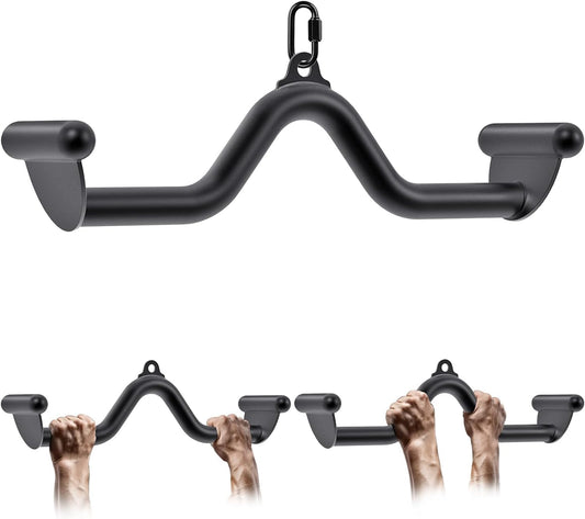 SELEWARE 20" Multi-Grip LAT Pull Down Bar ? Durable Alloy Steel, Ergonomic Grip, Versatile Cable Machine Attachment for Versatile Muscle Training