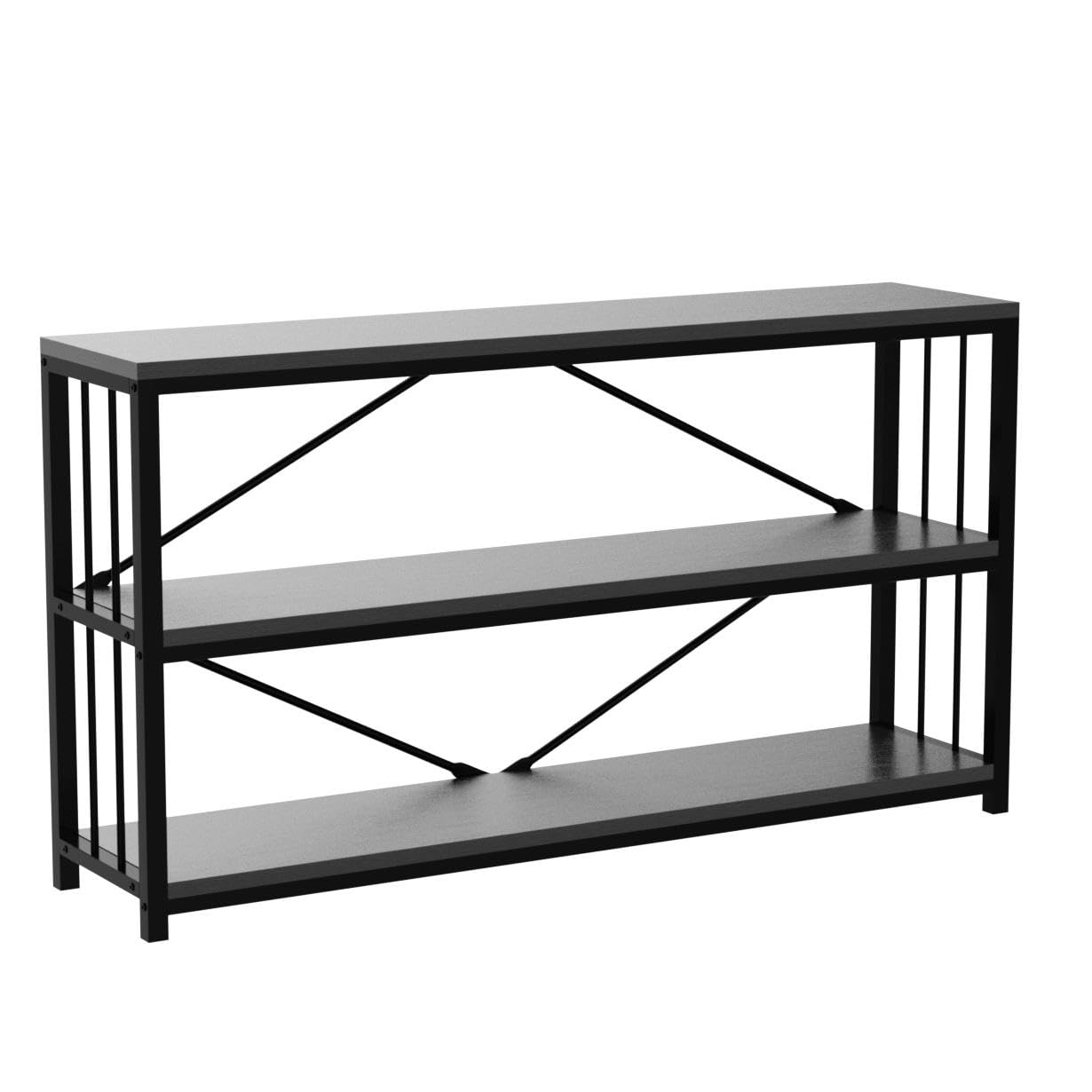 LVB Console Table Sofa Table Entryway Tables with Storage 140cm Black Oak