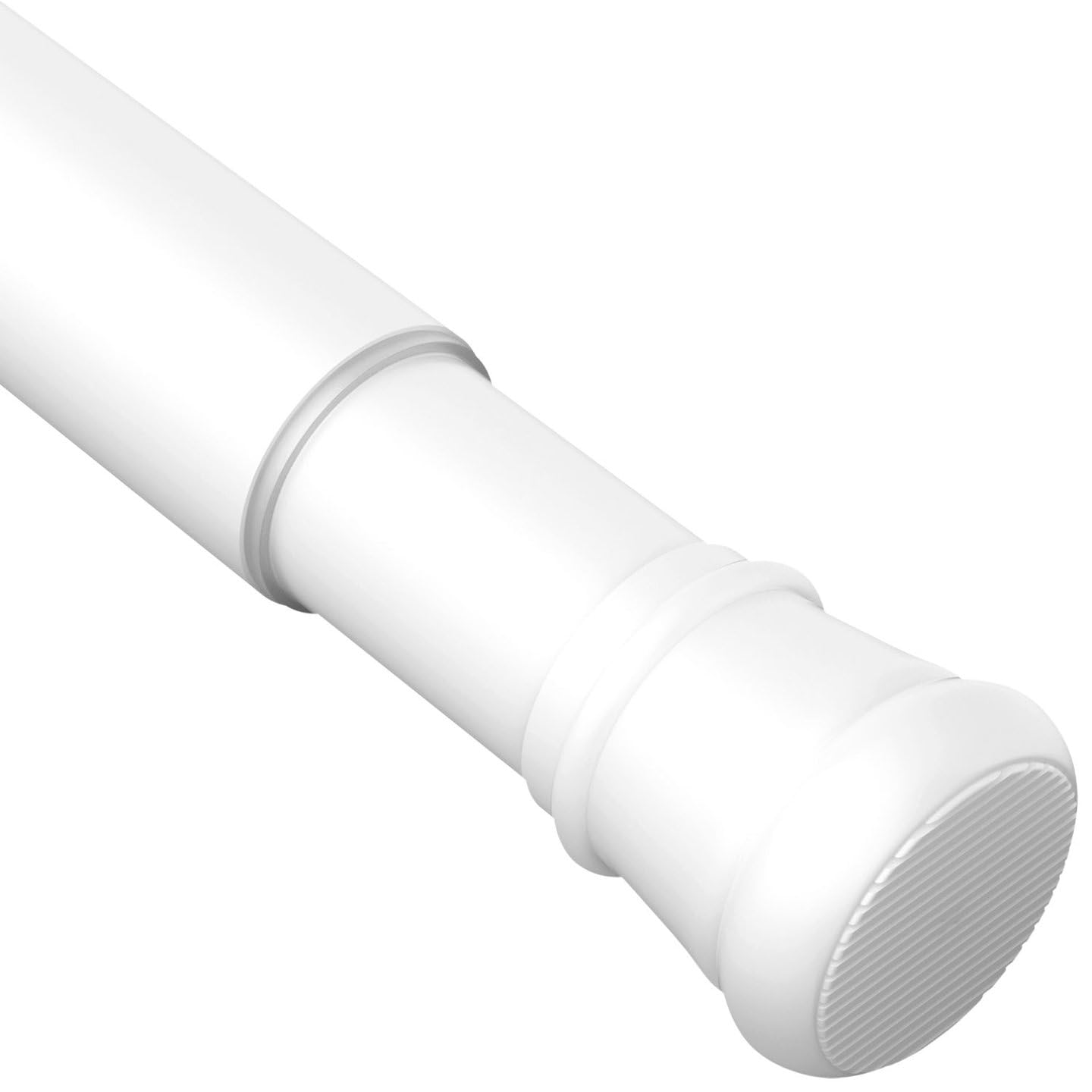 Extendable Curtain Poles No Drill Curtain Pole Tension Rods For Curtains Or Windows Shower Wardrobe White 85-230Cm Ø32mm
