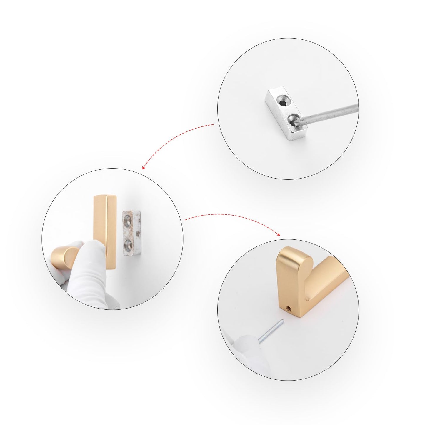 SARIHOSY Wooden and White Coat Hooks Wall Mounted, Shelves With Hooks, Coat Knobs White Pegs for Wall, Oak Coat Hooks