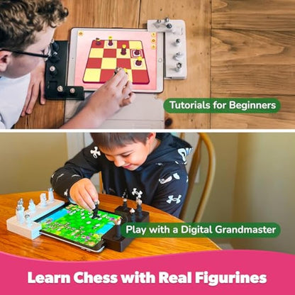 PlayShifu Interactive Chess Board Game - Tacto Chess (Kit + App with 4 Modes) Fun Chess Set for Kids, Beginners, for Kids, Age 6 & Up | Chess Learning Games (Tablet Not Included)