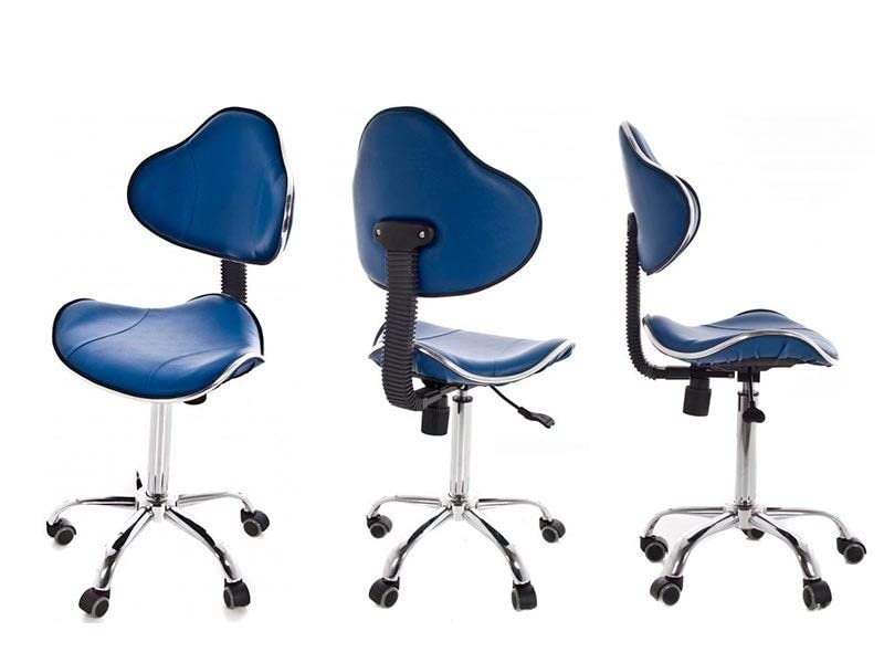 QUIRUMED Ergonomic stool with gas lift and 5 wheels. Silver