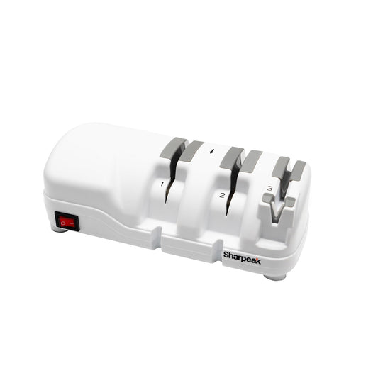 Sharpeak 198H-SPK Professional Electric Knife Sharpener with Versatile 3 Stages, Monocrystalline Diamond Wheels, Overheat Protection, Ultra-Quiet