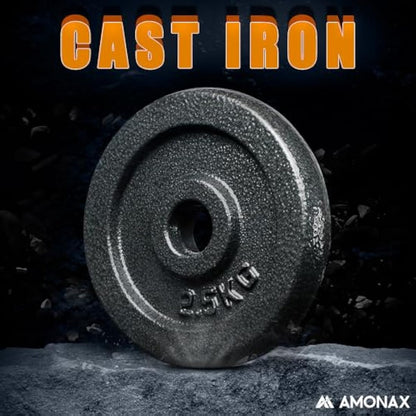 Amonax 20kg 30kg Cast Iron Adjustable Dumbbells Weight Set, Barbell Set Men Women, Strength Training Equipment Home Gym Fitness, Dumbell Pair Hand Weight, Bar Bells Free Weights for Weight Lifting