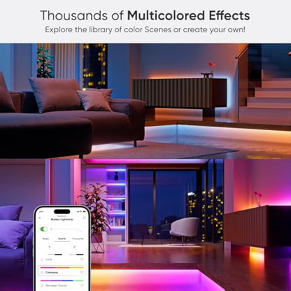 Nanoleaf Matter Wi-Fi 5M Gradient LED Light Strip - 300 RGB IC Addressable LEDs, Music & Screen Sync, Trimmable Strips, Smart App & Voice Control Works with Alexa Apple Google, Bedroom Gaming Decor
