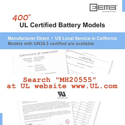 EEMB ER26500 C Size 3.6V 9000mAh Lithium Battery High Capacity Li-SOCL₂ Non-Rechargeable LS26500 SB-C01 TL-2200 for TPMS Automobile tire pressure monitor Smart card instrument electricity meter (10)