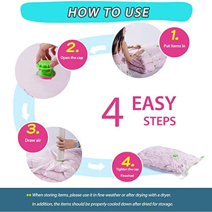 Opaza Vacuum Storage Bag Medium (80 x 60 cm), Airtight Space Saver Compression Bags for Clothing,duvets,bedding (3 Pack)