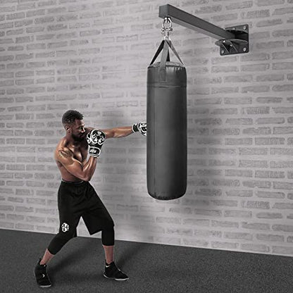 BeneLabel Punch Bag Bracket, Boxing Bag Wall Stand Frame Heavy Duty Speed Bag Hanger Silent Rotation 61cm Length with Adjustable Angel for Boxing