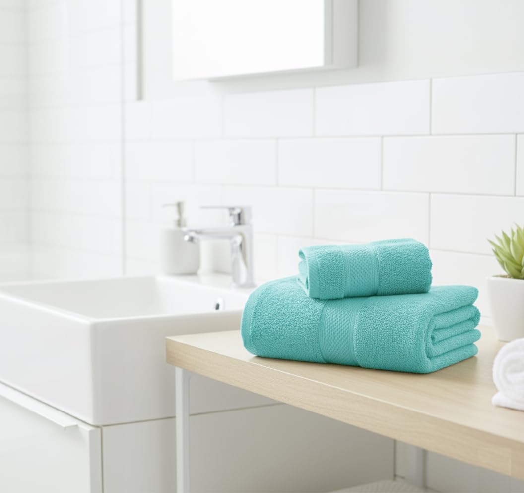 UK furniture Premium Jumbo Bath Sheets (90 x 150 cm-2 Pack) 100% Egyptian Cotton Super Absorbent Extra Large Bath Sheet Quick Dry Hotel Quality