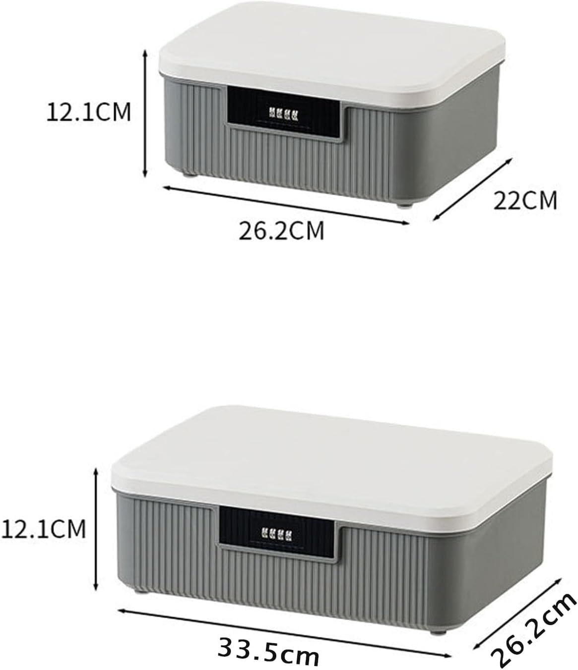 Aartner 2 Layer Medicine Storage Box, Lock Box with Code, 9/16L Lockable Medicine Box with Removable Tray, Medication Storage Container for Medicine