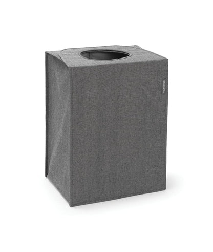 Brabantia - Laundry Bag Rectangular - Foldable Top - Quick-drop Opening - Space Efficient - Easy to Unload - Large Opening for Dirty Clothes - Pepper