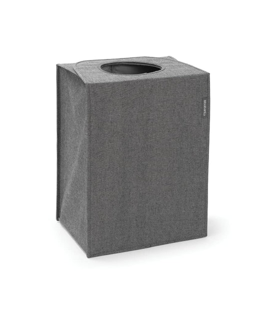 Brabantia - Laundry Bag Rectangular - Foldable Top - Quick-drop Opening - Space Efficient - Easy to Unload - Large Opening for Dirty Clothes - Pepper
