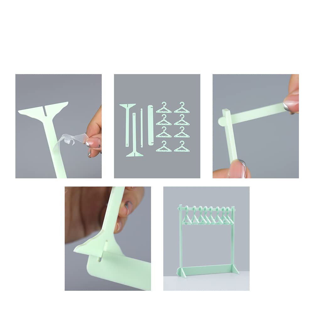 NatSumeBasics Green Earring Holder Stand Clear Acrylic Earrings Rack Mini Hangers Display Stand Jewelry Organizer Storage for Women Girls Green