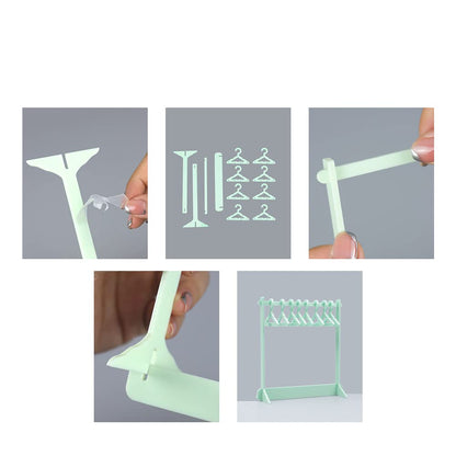 NatSumeBasics Green Earring Holder Stand Clear Acrylic Earrings Rack Mini Hangers Display Stand Jewelry Organizer Storage for Women Girls Green