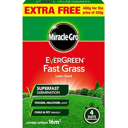 Miracle-Gro EverGreen Fast Grass Lawn Seed 480g