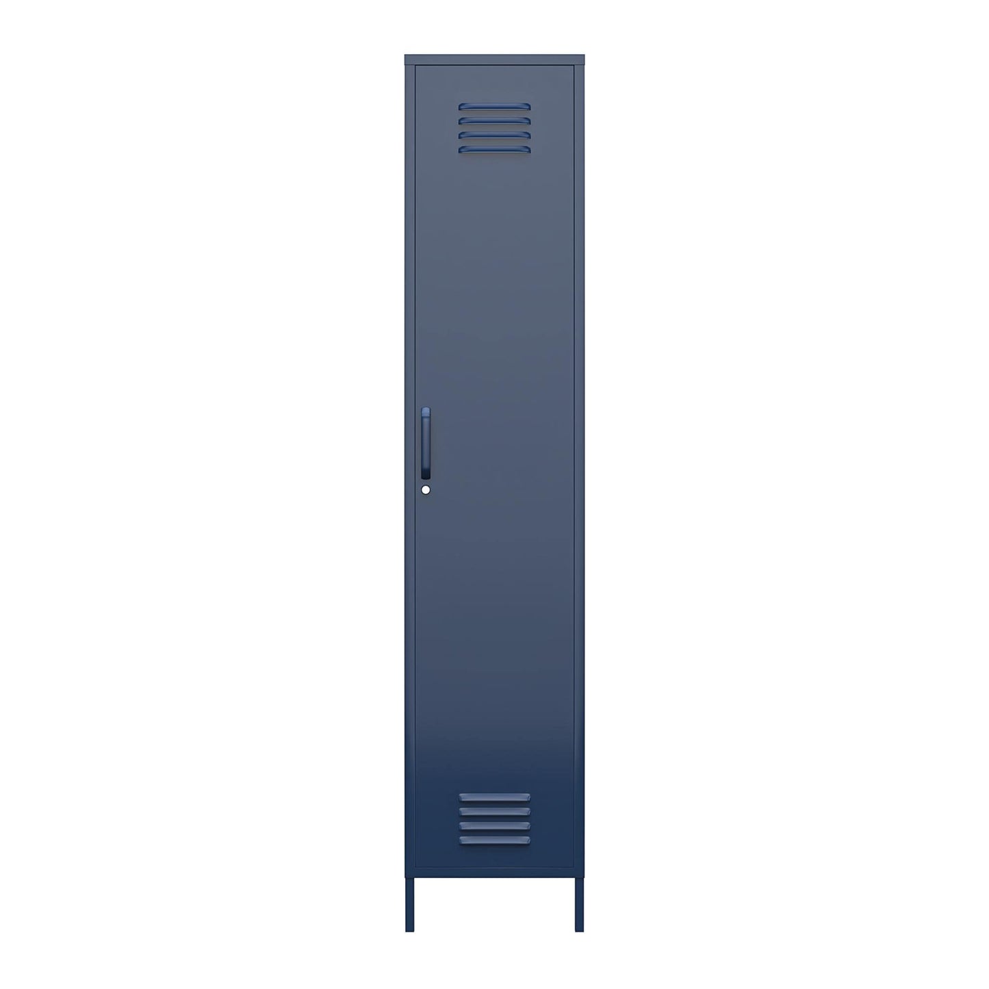 DHP Furniture Bradford Single Metal Storage Cabinet Navy