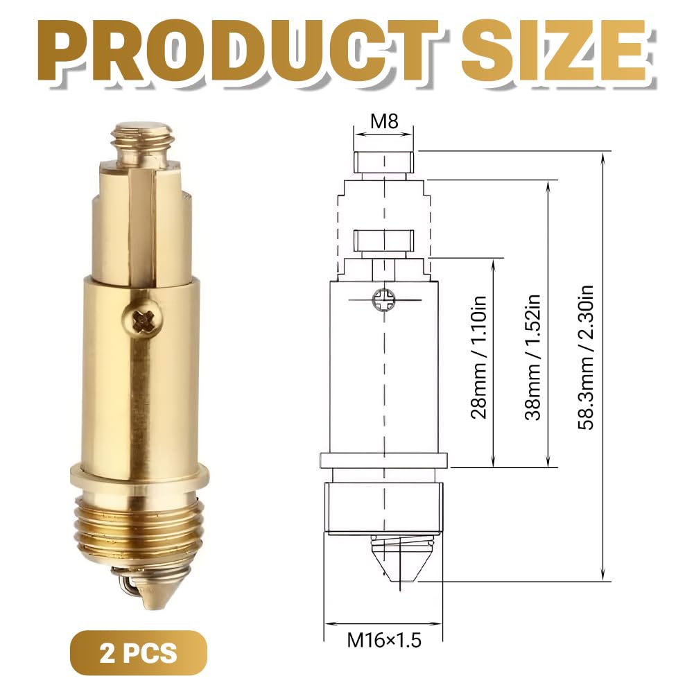 2 Pcs Basin Pop Up Click Clack Slotted Plug Bolt Assembly Basin Pop Up Sink Plug Replacement Click Clack Waste for Most Bathroom Bathtub Sink Drain