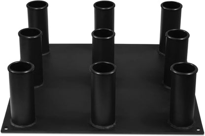 Yes4All Vertical Barbell Holder Stand - Barbell Rack Stand For Olympic Bar - Optional: Barbell Storage for 5 Bars or 9 Bars