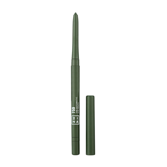 3INA MAKEUP - The 24h Automatic Eye Pencil 759 - Olive Creamy Precise Long Lasting Eyeliner Waterproof - Sharpener & brush