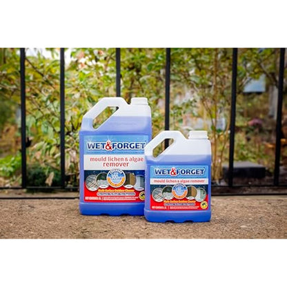 Wet & Forget Mould, Lichen & Algae Remover, Outdoor Patio Cleaner, Black Spot Remover, Bleach Free, 2L