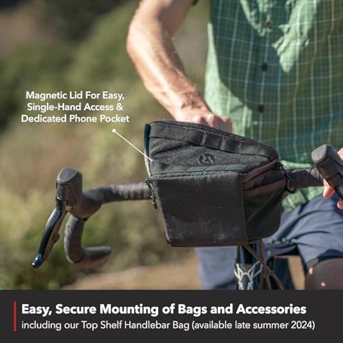 REDSHIFT Top Shelf Handlebar with 50-70mm of built-in Rise for Road, Gravel, Touring, and Commuter Bikes, Aluminum Drop Bar