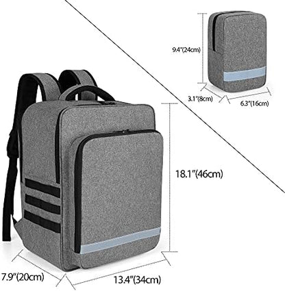 Trunab Emergency Medical Backpack Empty, First Responder Trauma Bag with Detachable Side Pockets and Anti-Slip Bottom for EMT, Paramedic, Nurses, Tactical Medics, Home Care, Bag Only