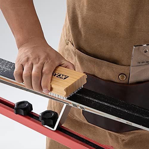 XCMAN Ski Snowboard Waxing Tuning Complete Brush Kit - Nylon,Brass,Horsehair Brush Metal Scraper Wax Scraper and Ptex, Flate File