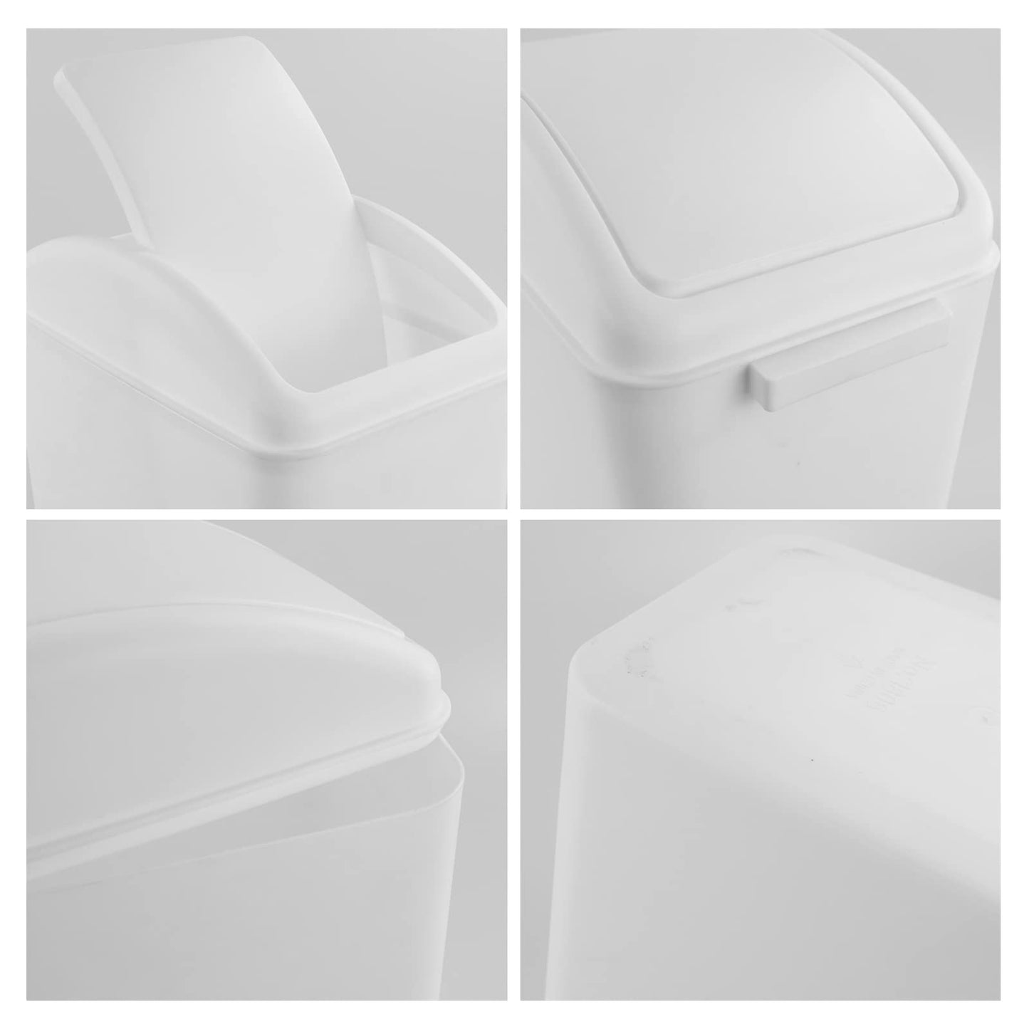 Afromy 15 L Swing Top Trash Can, Slim Kitchen Waste Bin