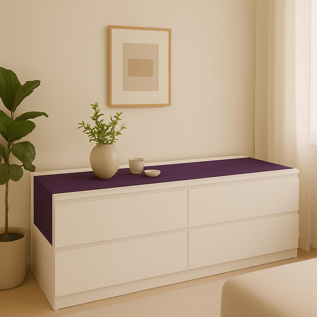 Table Runner Made of Minimate Fabric Modern, Smooth, Wide Hem, Non-Iron, Durable, Washable up to 60°C, Can be Tumble Dried, Kitchen and Living Room