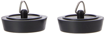 Merriway BH02223 2 Pcs Basin Plug, Black 38mm 1.1/2 inch - Pack of 2 Pieces