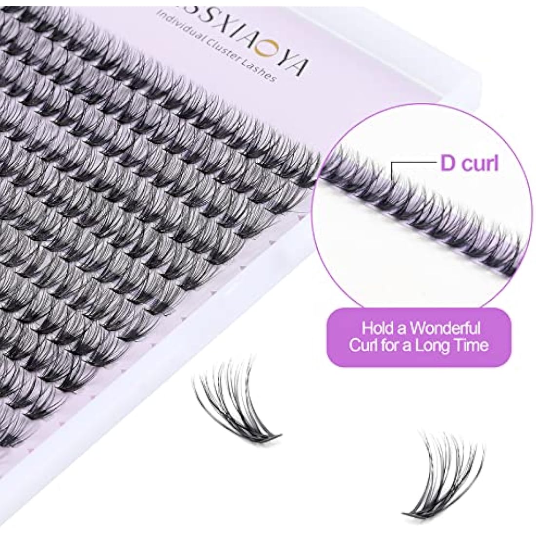 Cluster Eyelash 240pcs 40D 0.07 D Curl 11mm Cluster Eyelashes Extensions, Soft Individual Lashes Natural False Eyelashes Clusters DIY Eyelash Extension At Home (11mm, 40D-D-0.07)