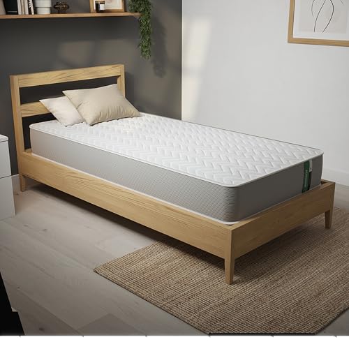 Summerby Sleep Single (90cm x 190cm), Comfort Foam & Coil Spring Hybrid Mattress, Comfy & Affordable Orthopaedic Mattress For Single Bed, Durable Coil