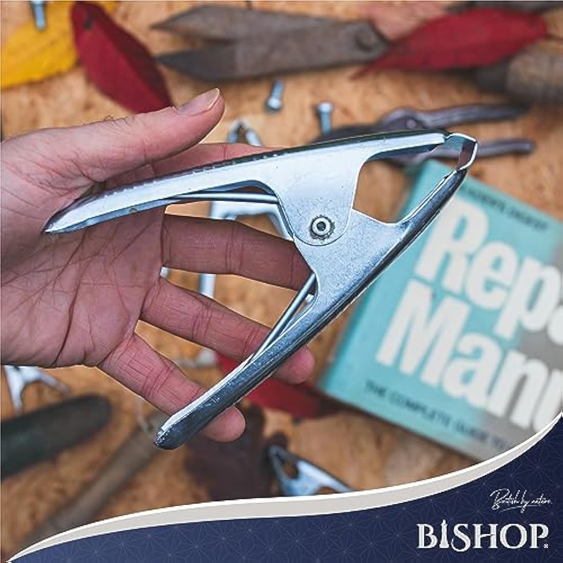 Commercial Grade Metal Spring Clamps for Woodwork - Rust Proof Market Stall Tarp Clips Clamps 50mm Jaw Capacity - Metal Clips All Steel Construction 160mm Length - Triple Coil Spring Clips (Qty: 24)