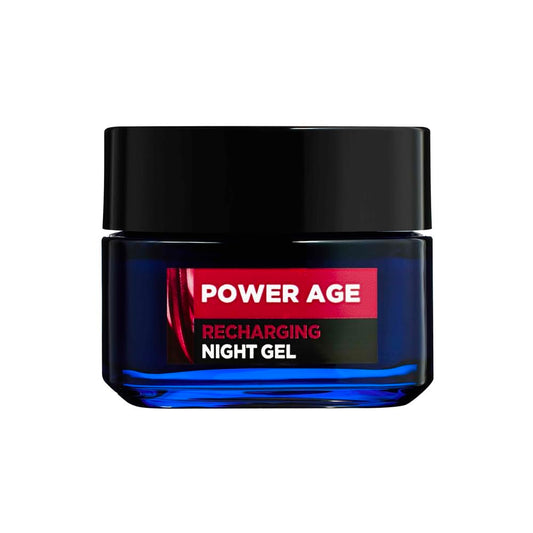 Power Age Night Gel, Visible Results, Intensly Hydrate, Target Wrinkles, Reinforce Skin Elasticity, Unique Midnight Blue Gel Formula Designed For Men,