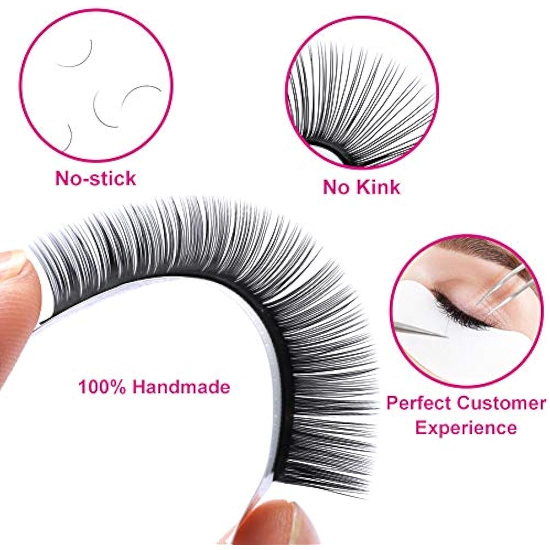 Fadlash Individual Classic Eyelash Extension 0.20mm C Curl 8-14mm Mixed Tray 1:1 Matte Black Professional Classic Individual Lashes