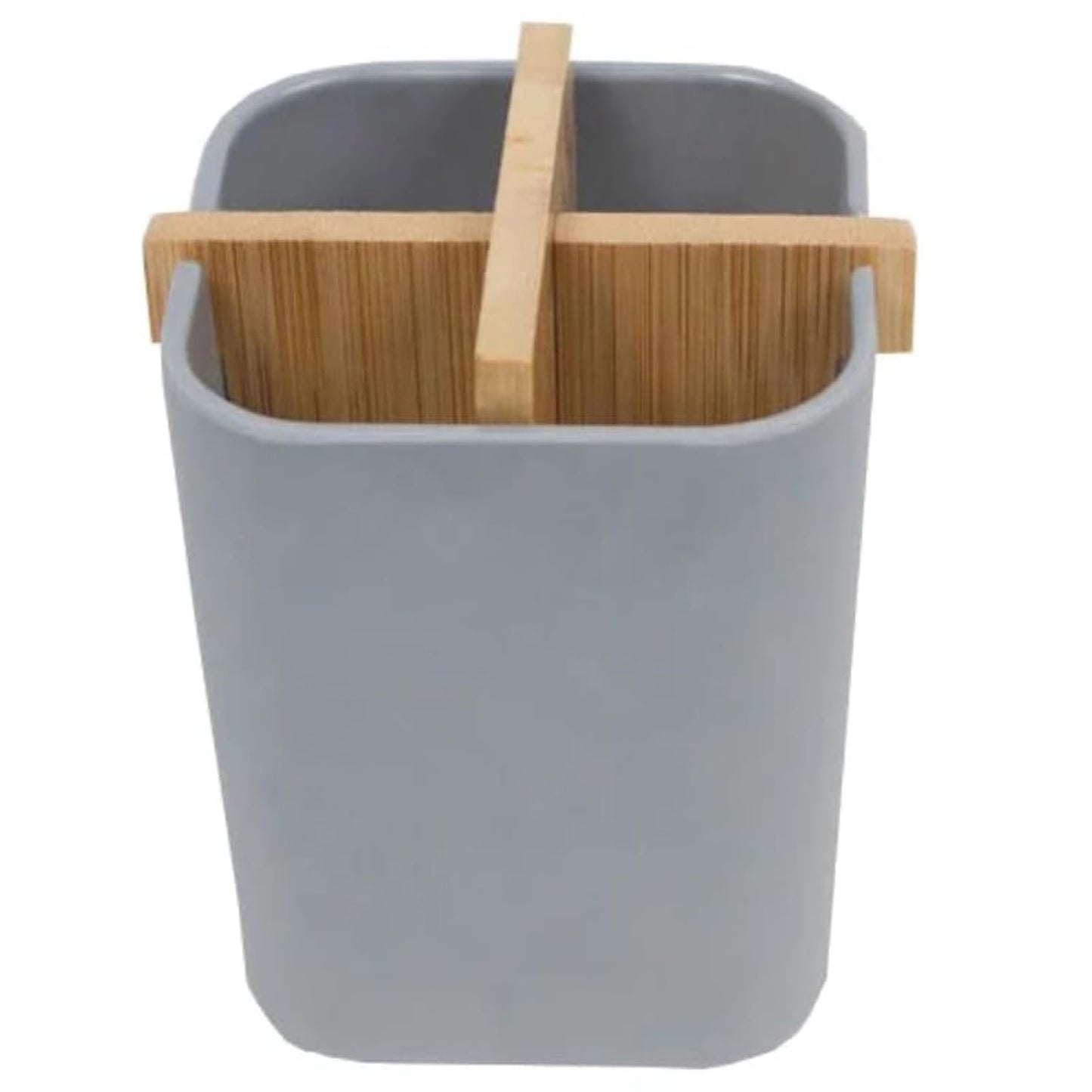 Kandid® Black Bamboo & Biodegradable Toothbrush Holder – Eco-Friendly, Water-Resistant Bathroom Organizer with Removable Divider for Toothbrushes