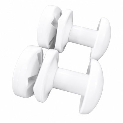 Set of 2 White Towel Rail Hooks for Radiator Towel Dryer - Pair of Hooks White