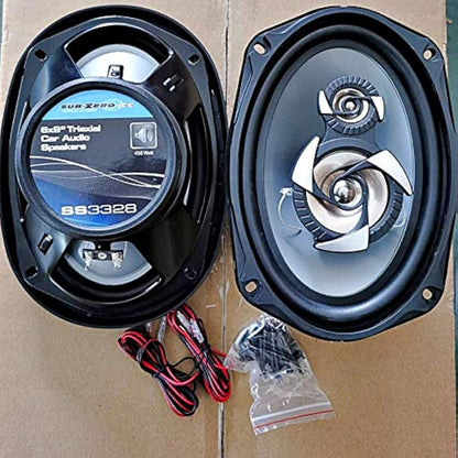 Sakura SS3328 Sub-Zero Ice Speakers, 6 x 9 inch Triaxial, 450W