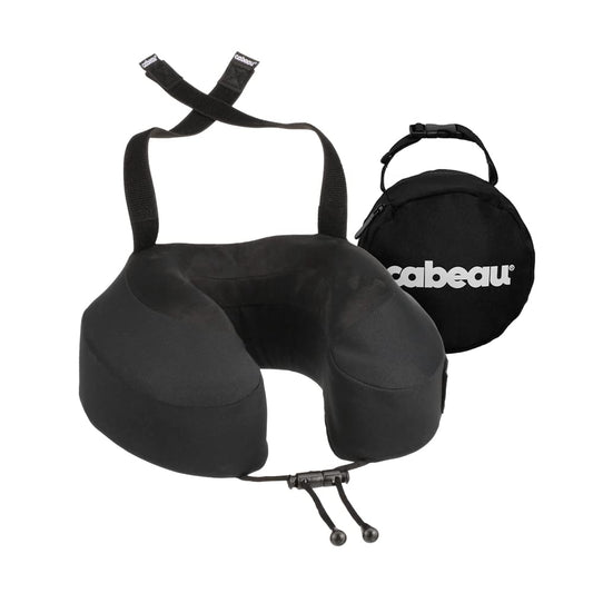 Cabeau Evolution S3 Travel Pillow - Airplane Seat Straps - Ensures Your Head Won't Fall Forward - Relax with Plush Memory Foam - Quick-Dry Fabric