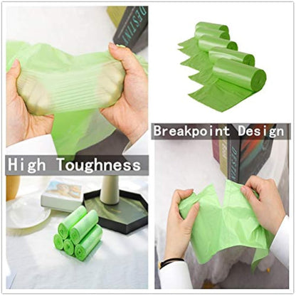 RTBQJ-AT 100% Biodegradable Bin Liners, 20L 100 Bags Biodegradable Food Waste Bags, Super Sturdy Bin Bags