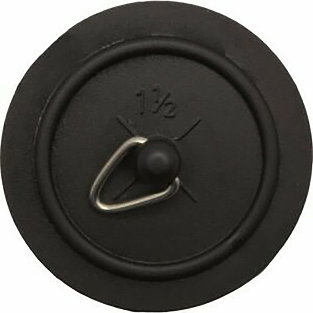 fiXte Replacement Sink Plug Shower Bath Black 45mm (1 3/4") Plug with 450mm (18") Chain or 38mm (1 1/2") Plug with 300mm (12") Chain