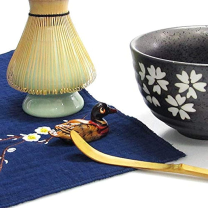 Artcome Japanese Matcha Tea Set, Matcha Whisk, Traditional Scoop, Matcha Bowl, Ceramic Whisk Holder, Handmade Matcha Ceremony Kit for Traditional Japanese Tea Ceremony (7 Pcs)