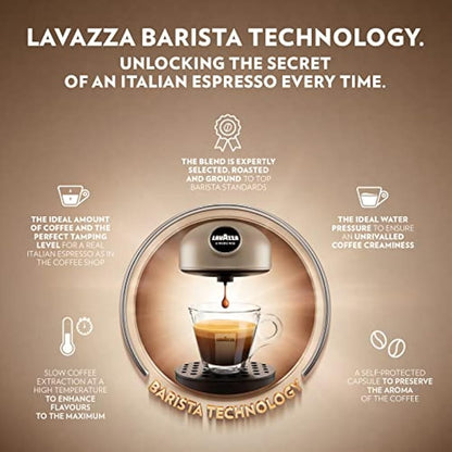 Lavazza, A Modo Mio Jolie EVO, Coffee Capsule Machine, Made from 36% Recycled Plastic, Compatible with A Modo Mio Pods, with Removable Cup Rest, Automatic Shut-Off, 1250 W, 220–240 V, 50–60 Hz, Grey