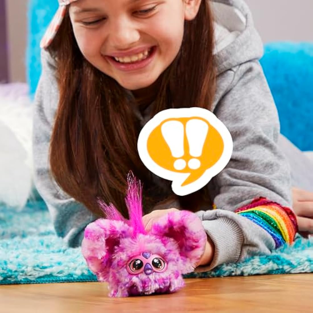 Furby Furblets Hip-Bop Mini Electronic Plush Toy, Pink