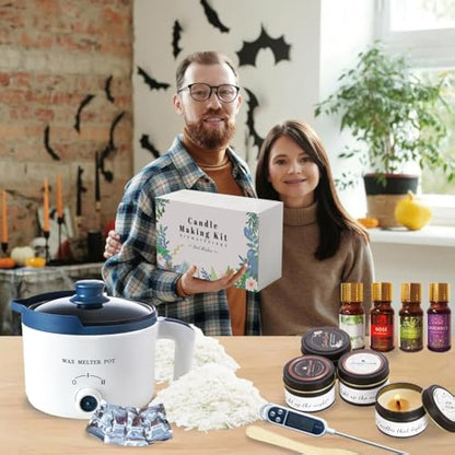 Ksedcon Soy Wax Candle Making Kit for Adults,Wax Melts Kit with Electric Wax Melter to Make Your Own Scented Candles 2lb(900g)
