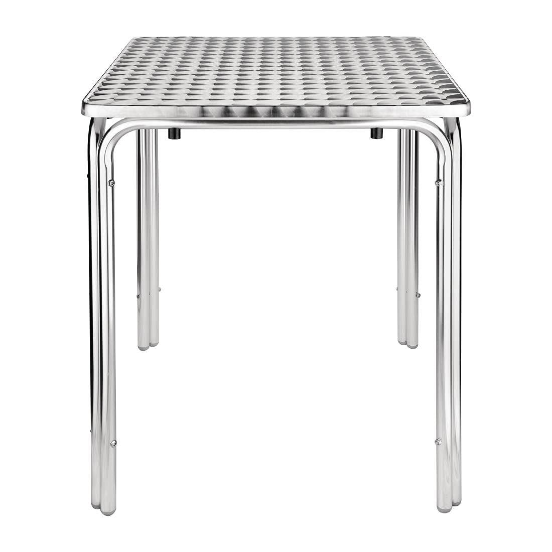 Bolero Commercial Stainless Steel Square Leg Table, 720x600x600mm