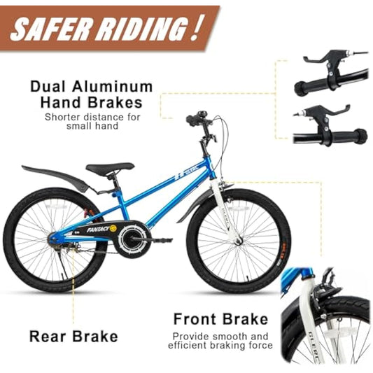 Glerc Fantacy 20 Inch Kids Bike for 2-14 Years Old Boys Girls with Water Bottle Holder & Stabilisers, Multiple Colors